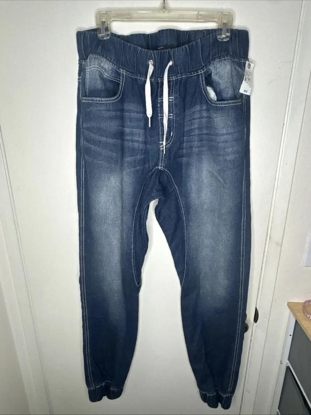 Southpole Denim Joggers Jeans Mens XL Elastic Waist Drawstring Skater Y2K VTG